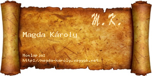 Magda Károly névjegykártya